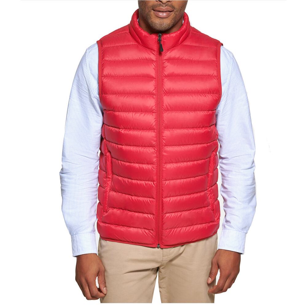 Men's Large Quilted Packable Red Puffer Vest